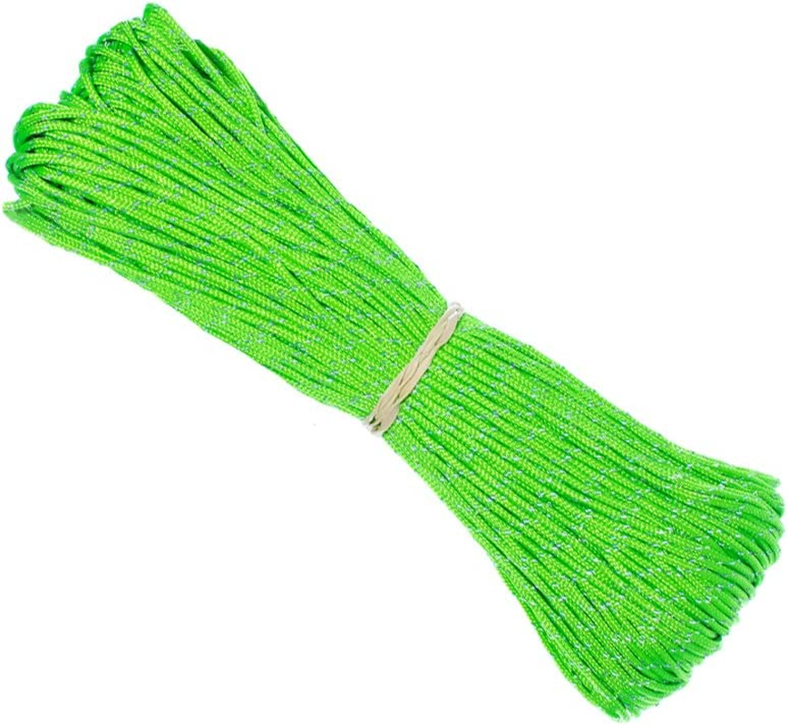 Paracord Planet 1.8Mm Fluorescent Reflective Guyline Tent Rope Cord Camping Paracord