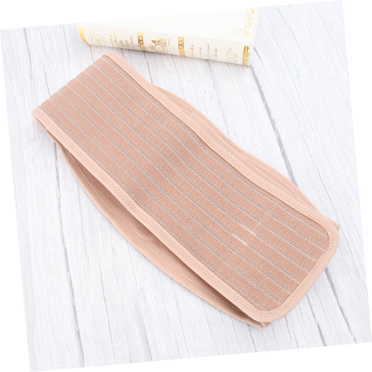Maternity Belly Belt and Abdominal Support Band for Pregnancy, Breathable Waist Care Back Brace in Beige, Free Size, Comfortable Lower Abdomen Protector for Women during Pregnancy image number 4