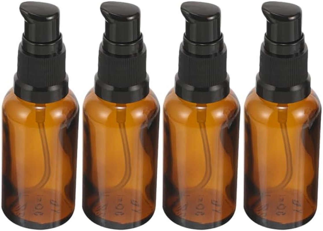 Oatipho 30Ml/1.01Oz Pump Bottles, 4Pcs Portable Lotion Container Refillable Containers for Travel Lotion Creams Shampoo Cleanser Use image number 5