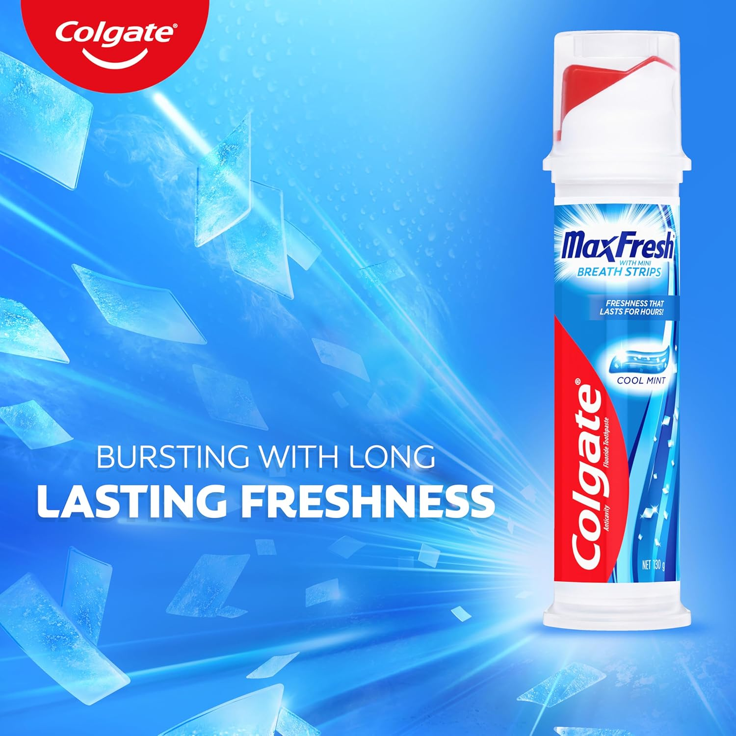 Colgate Maxfresh Cool Mint Toothpaste Pump 130G image number 3