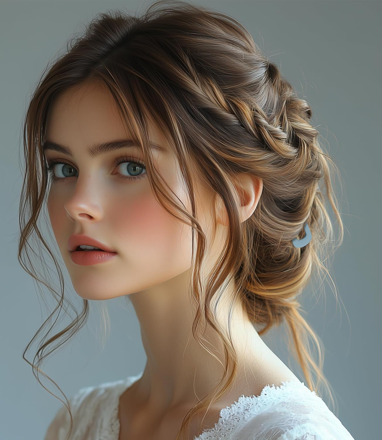 Pack of 5 French Hair Pin 10 Cm Metal French Twist Hair Pin U Shaped Hair Fork Large Hair Pin Hair Pins French Clip for Women Girls, Gold, Silver, Orange/Pink, Blue