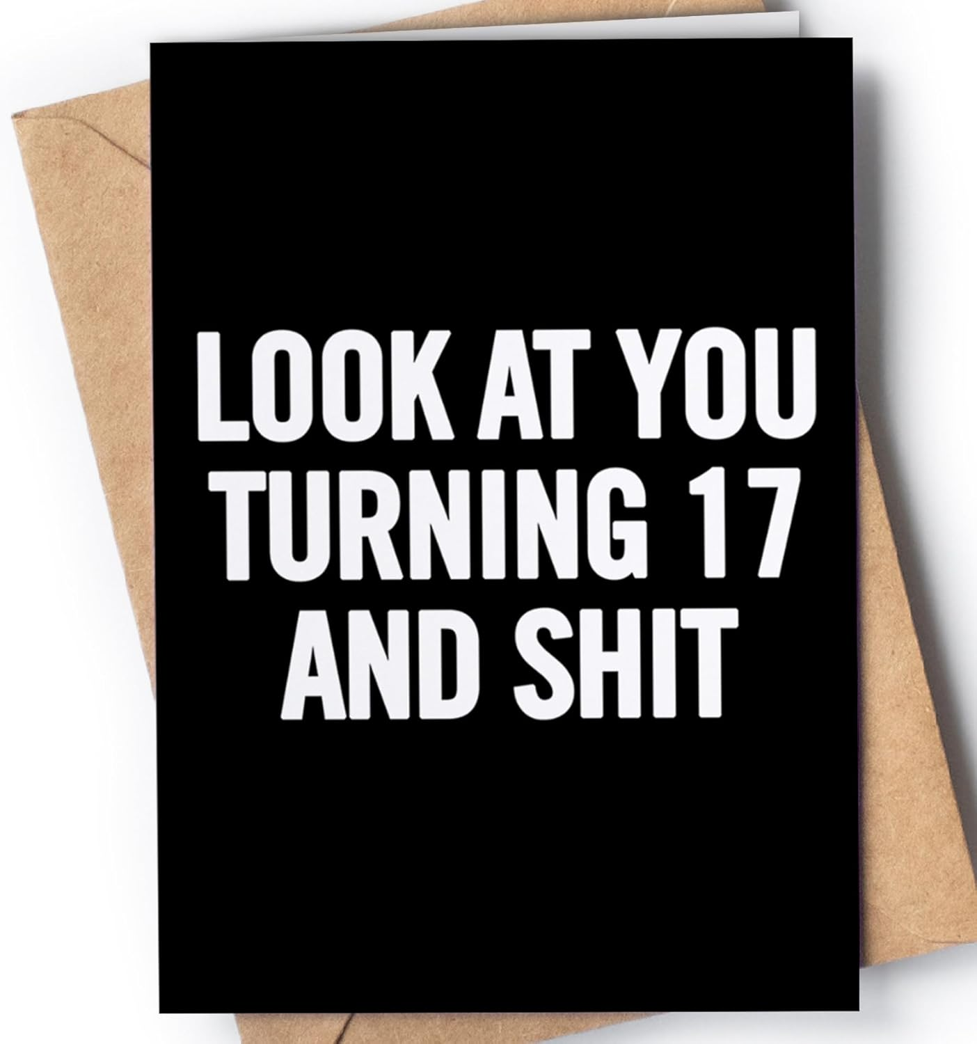 17Th Birthday Card for Women, Men - Happy 17Th Birthday Card for Daughter, Son - Funny 35 Bday Cards for Her, Him- Joke 35 Years Old Cards - NUM 134 image number 1
