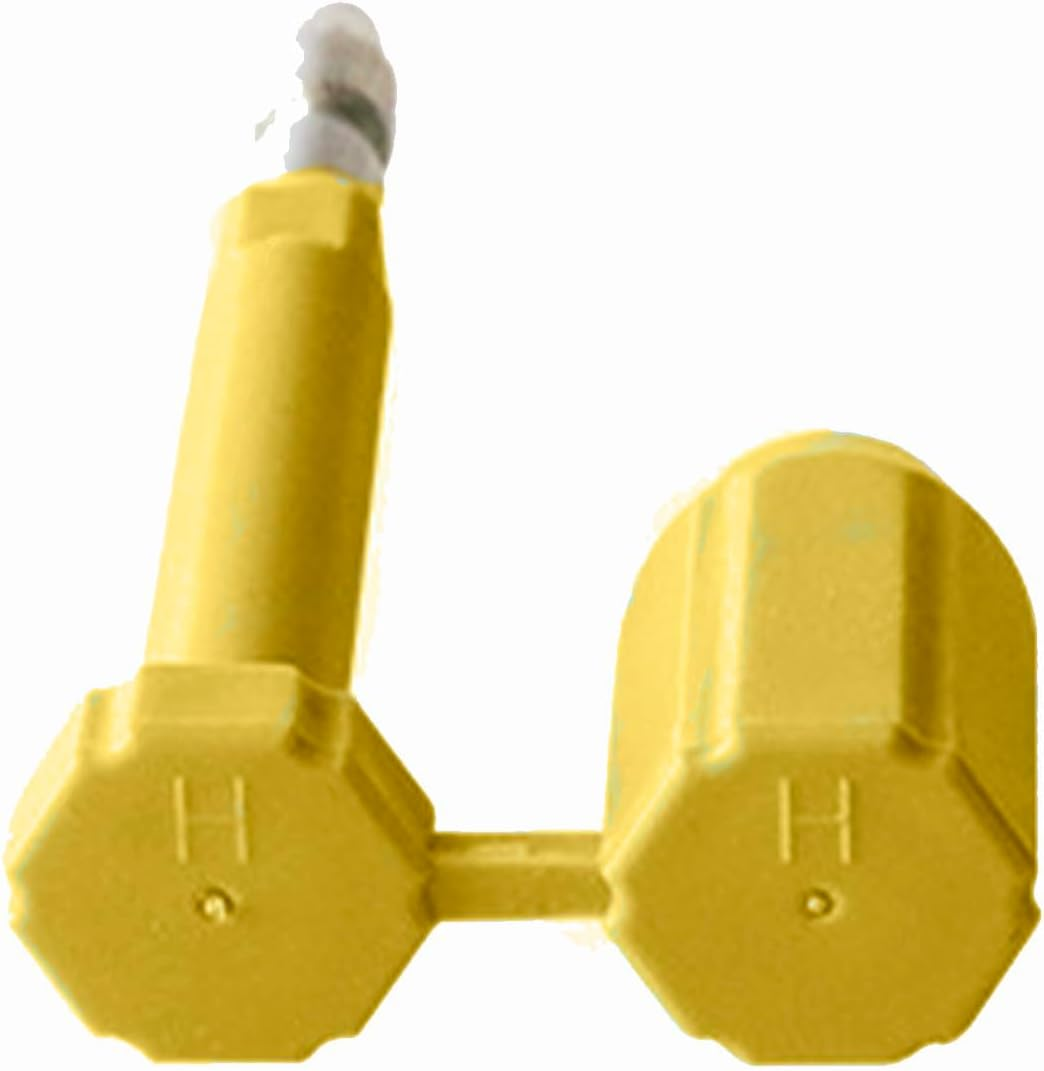 100-Pack High Security Bolt Seals, Tamper-Evident Shipping Seals with Serial Number, ISO 17712 Certified, One-Time Use Yellow Container Seals for Trailer, Truck, Train, Cargo Containers image number 1