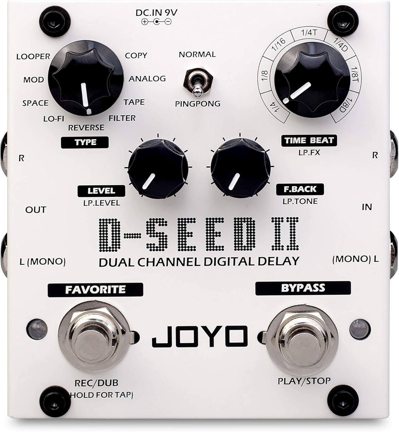 JOYO D-SEED-II Dual Channel Digital Delay Guitar Pedal image number 1
