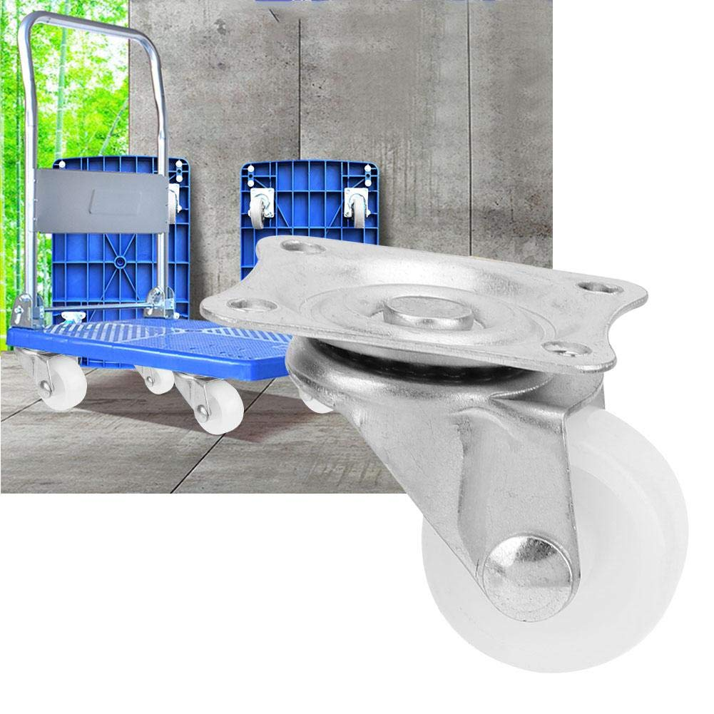 Small Caster Wheel, 12Pcs 1" Universal Caster Wheels Nylon Material Mini Stem Caster for Cart DIY Accessory Furniture Wheel 4 Wheel / 20Kg Load Capacity