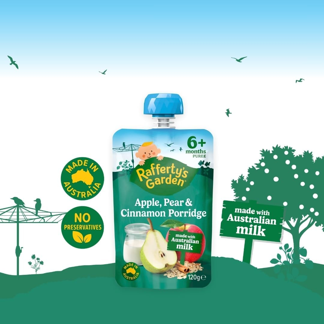 Rafferty'S Garden Pear, Apple, Cinnamon Porridge Baby Food 120G (Case of 6) image number 1