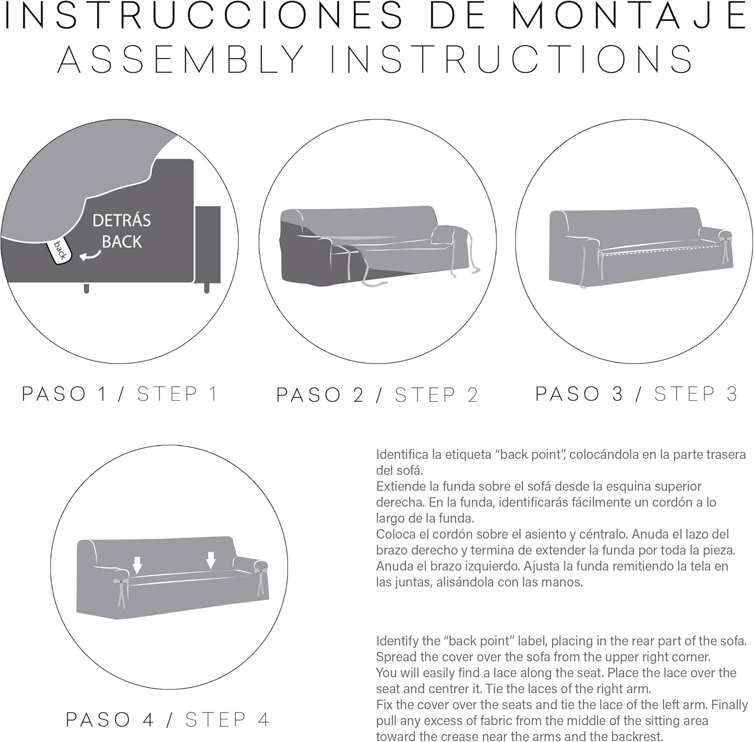 Eysa Levante Sofa Cover, Cotton, Beige, 180-230 Cm, 3 Seats image number 3