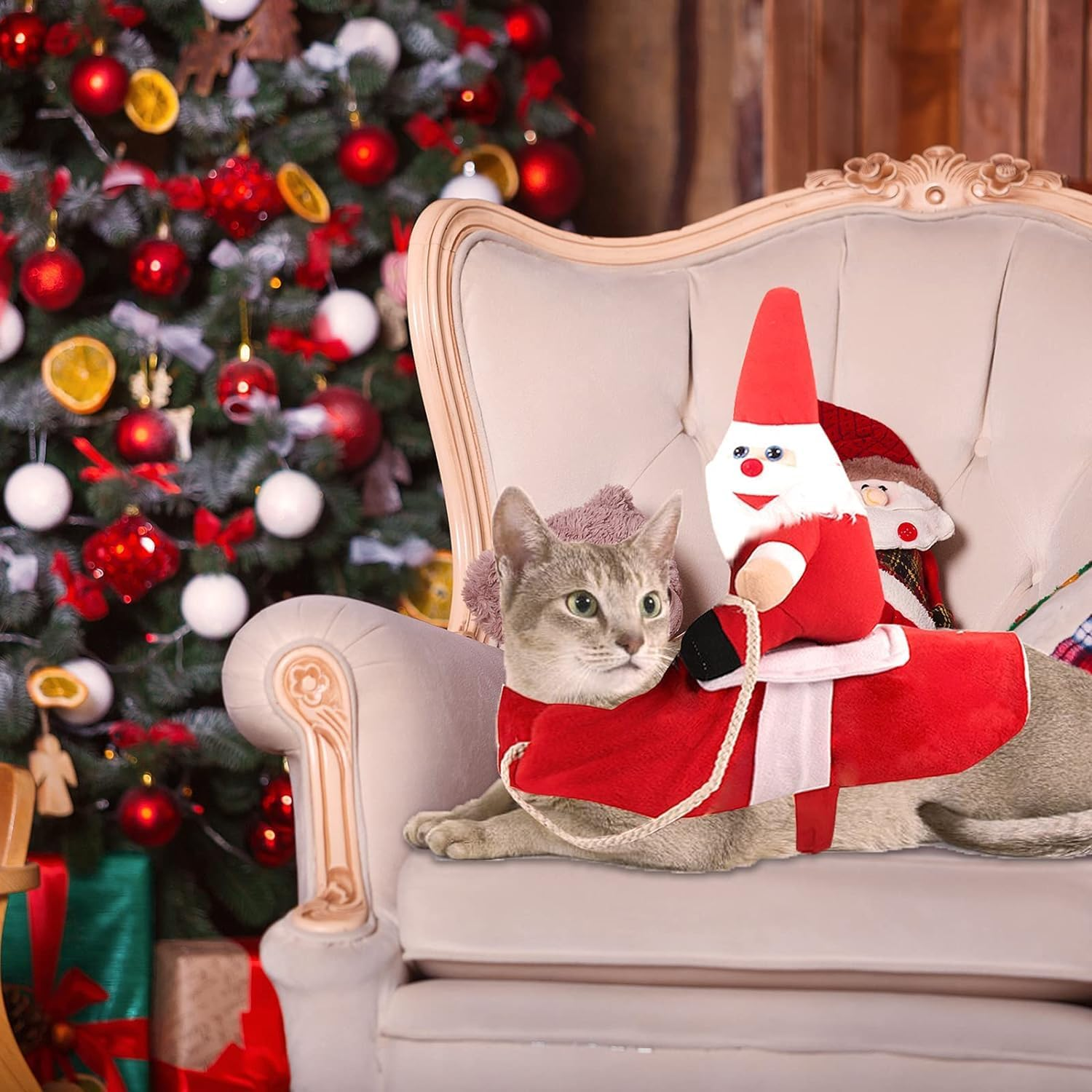 Dog Christmas Costume, Pet Dog Cat Christmas Clothes, Dog Santa Costume, Christmas Pet Clothes, Pet Clothes for Christmas, Party, Birthday (L) image number 2