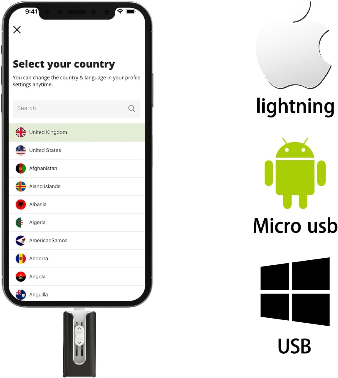 USB Drive, 4-In-1 High-Speed Transfer USB 3.0 USB Stick, 1Tb USB Flash Drive, Phone Photo Stick, Used for Photo Transfer and Data Storage, Applicable to Iphone, Ipad, Pc and More Devices