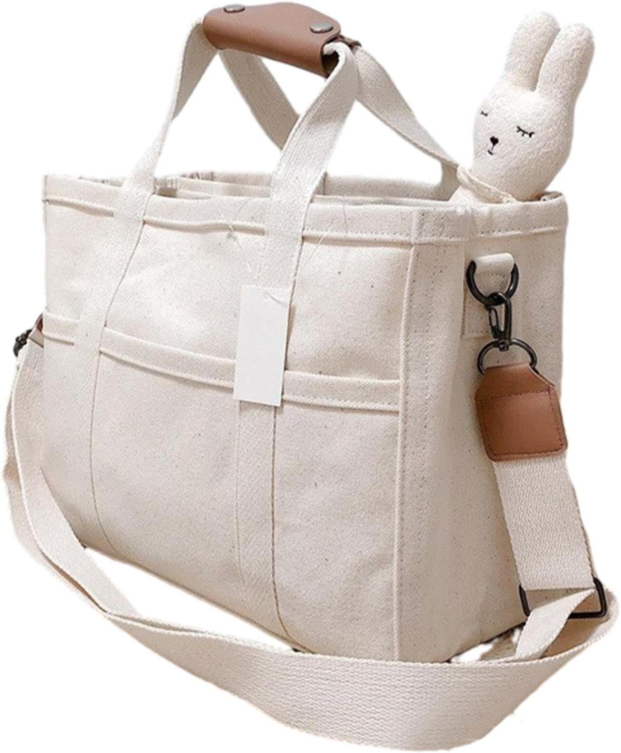 Diaper Tote Bag, Shoulder Bucket Bag, Portable Baby Travel Bag Handbags, Multifunctional Tote Bag, Canvas Baby Travel Bag Handbags, Detachable Tote Bag Nappy Bag with Adjustable Shoulder Strap For