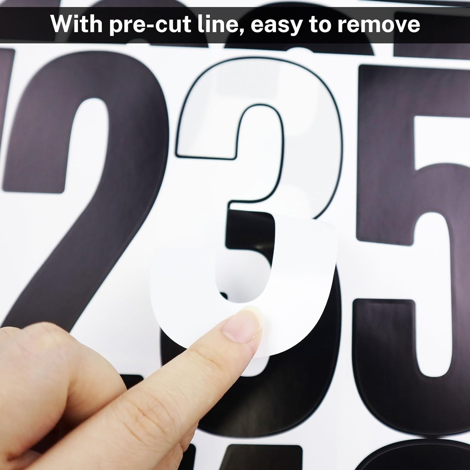 5 Inch Vinyl Number Stickers,88 Pieces Self-Adhesive Large Numbers 0-9 and Punctuation Sticker for Mailbox,House Nummber,Inventory Classification and Marks,8 Sheets Black