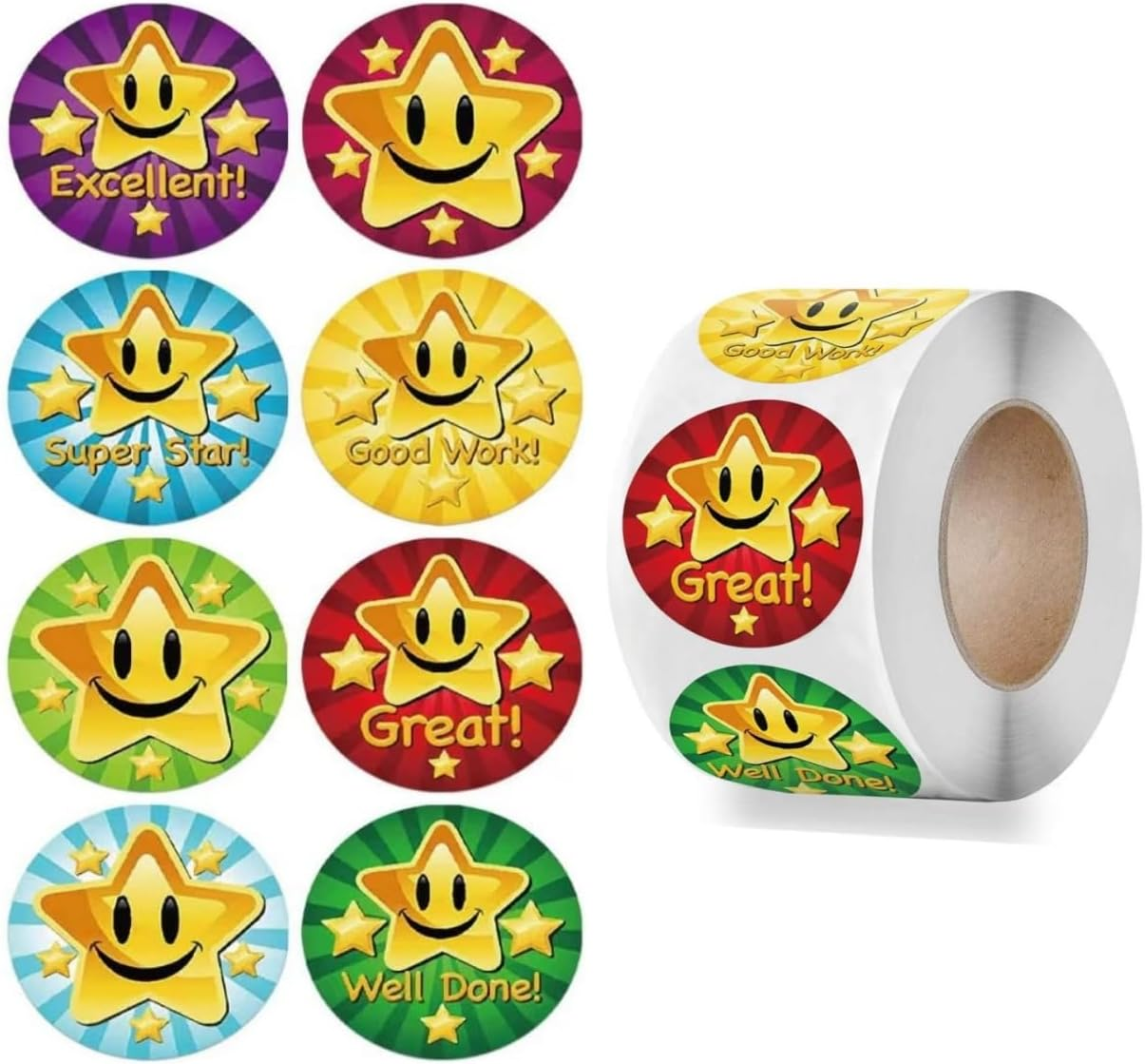 Teacher Adults Parents Classroom School Work Study Training Award Motivational Stickers,2Roll Teacher Reward Sticker School Supplies Roll Sticker Potty Training Stickers,Motivational Stickers for Kids image number 4