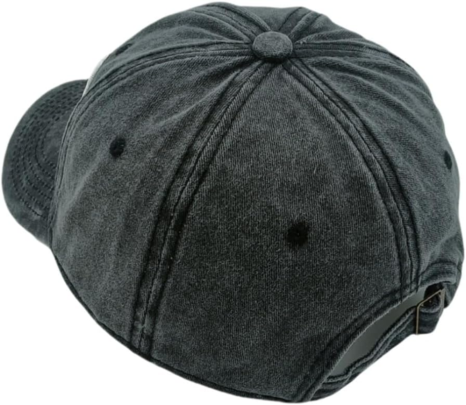 Rockreyoa Unisex Vintage Baseball Cap Classic Cotton Baseball Cap Snapback Baseball Cap Hat for Mum and Dad Sun Protection Baseball Cap Breathable Sports Hat Hip-Hop Hat Outdoor Hat image number 1