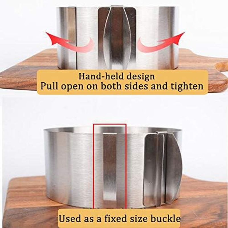 16Cm-30Cm Adjustable Stainless Steel Cake Ring Mould, Non-Stick Leak Proof Spring Form for Kitchen Restaurant Home, Ideal for Christmas and Birthday Baking image number 5