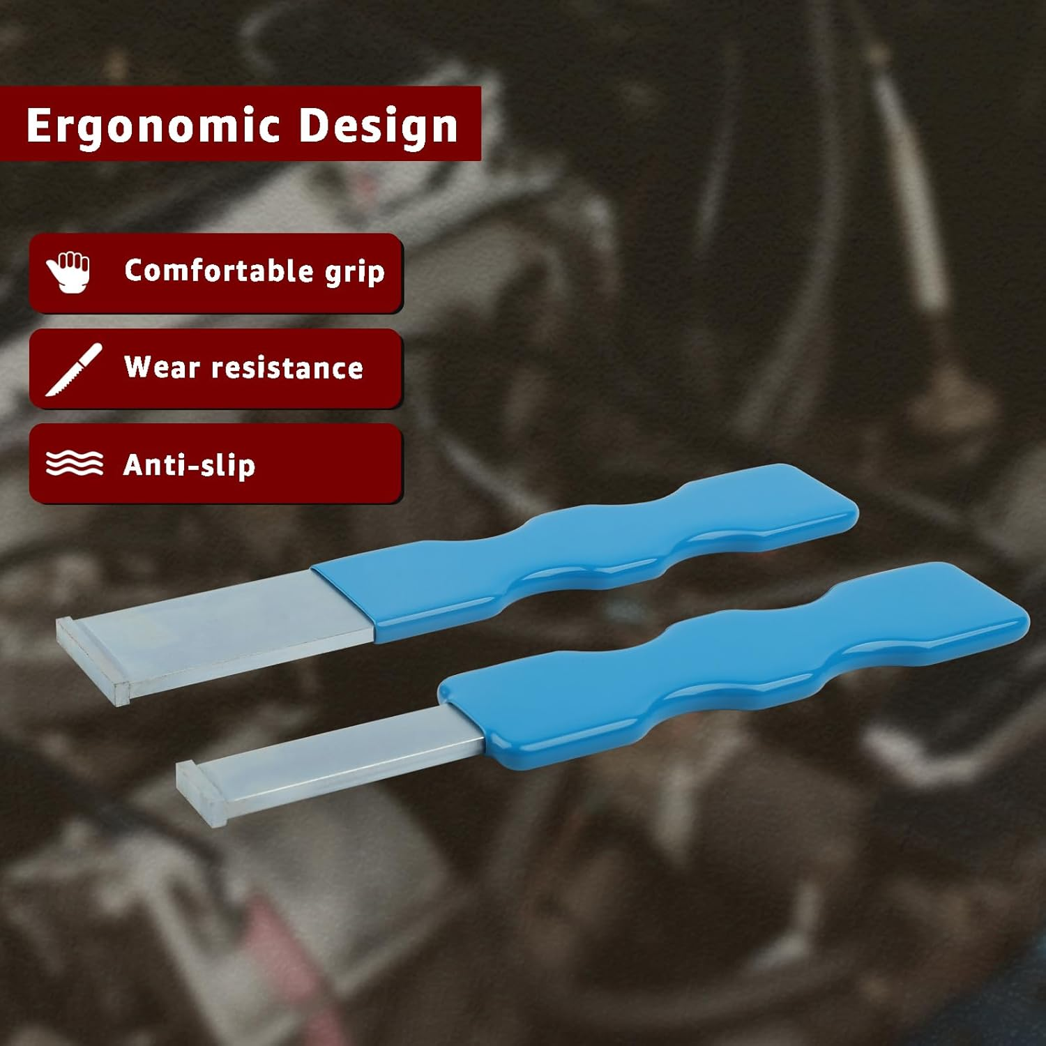 ITEQ 2 PCS Carbide Scraper Set, Carbon Steel Super Scraper Tip, Remove Gasket, Carbon, Rust and Metal Buildup, Clean Disc Brake Caliper Slides image number 6
