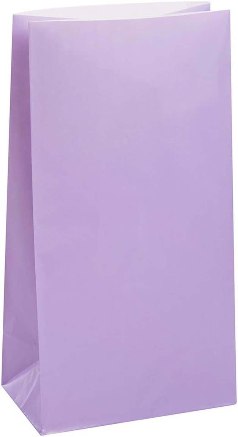Unique 12 Paper Bags 12 Paper Bags, Green, Green - 1 Count (Pack Of 12), Lavender