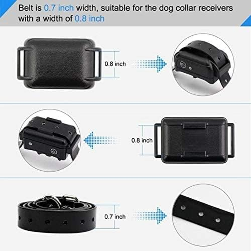 Trainpro Replacement &frac34;&rdquo; Dog Collar Strap Bands with Double Buckle Loop Training for All Brands of Pet Shock Bark E Collars and Fences. - Blue Reflect image number 7