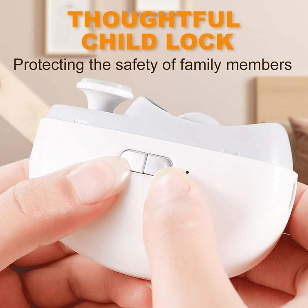 Detroitrain Nail Clippers, Detroitrain Electric Nail Clippers,Usb Rechargeable 3 In-1 Automatic Nail Clipper with LED Light (Pink)