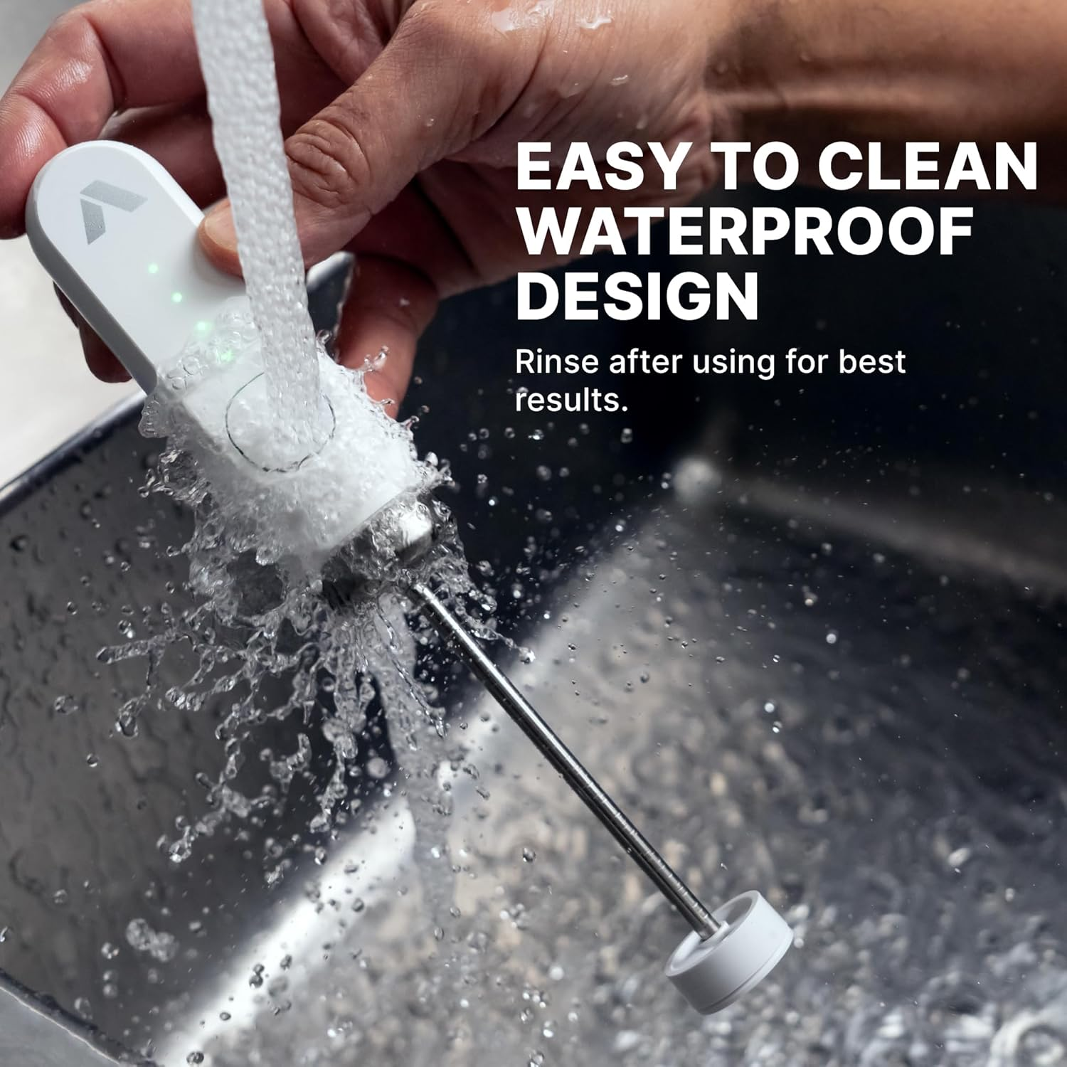 Subminimal Performance Milk Foamer - Nanofoamer Lithium Handheld Frother - Rechargeable, Dual-Speed - Microfoamed Milk in 30 Seconds, Barista-Style Coffee Drinks at Home - White Special Edition image number 4