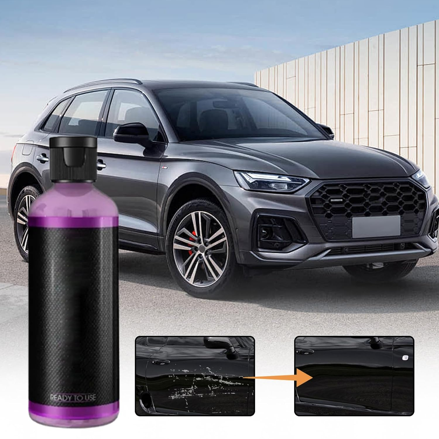 Car Scratch Remover, Easy to Apply, 120Ml, Car Wax Repair, Auto Paint Scratch Repair Agent, Fix Deep Scratches, Removes Defects, Adding Shine, for Detailing, Cleaning, Care & Vehicle Restoration image number 2