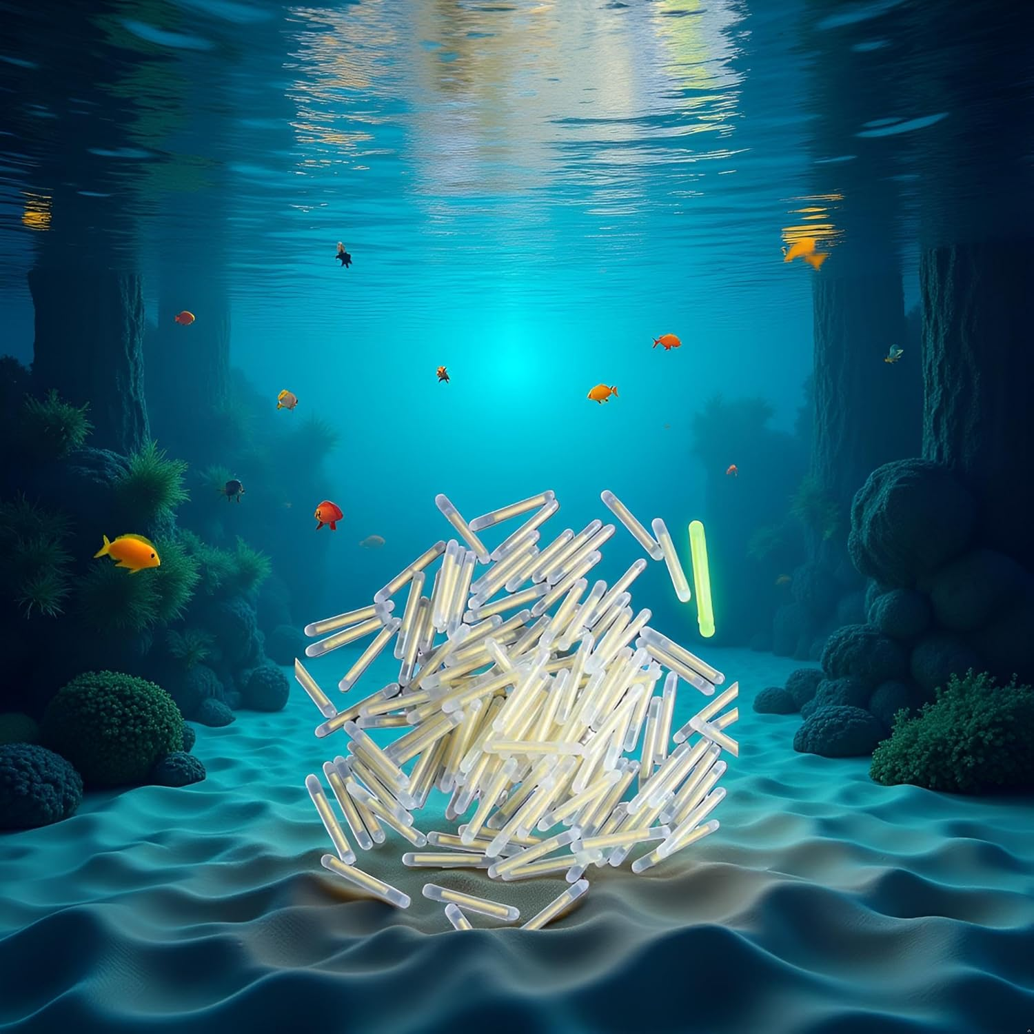 Puryupearl 100Pcs Yellow Fishing Float Light Stick Fluorescent Lightstick LED Fluorescent Dark Glow Sticks Fishing Float Accessories 3Mm Corks, Floats and Bobbers Terminal Tackle and Accessories image number 4