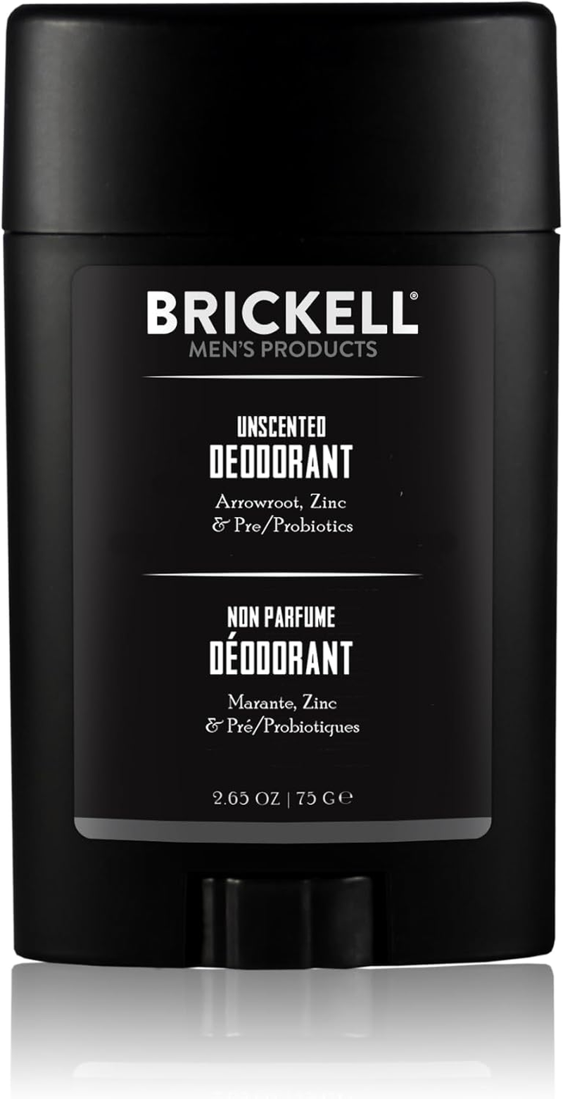 Brickell Men'S Products Natural Deodorant for Men, Natural and Organic, Aluminum, Alcohol, and Baking Soda Free, 2.65 Ounce, Eucalyptus & Mint