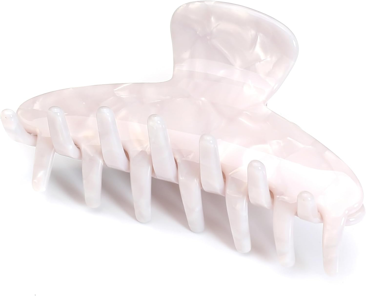 Qingoo Pink Medium Acetate Hair Clip Claws Hair Clip Hair Accessories Elegant Hair Accessory for Medium Thick Medium Hair 1 Piece (8.5 X 4.5 Cm, Pink)