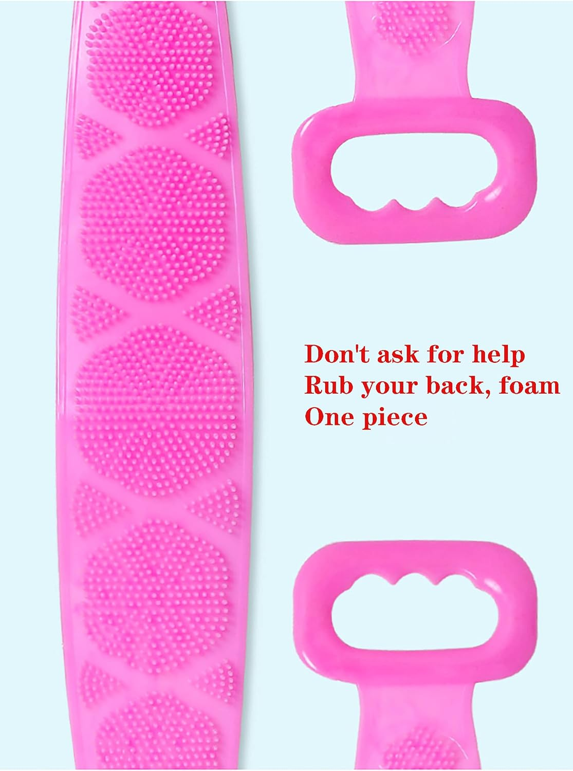 Silicone Bath Brush Exfoliating Long Silicone Body Back Frosted Brush Easy to Clean Silicone Double Back Scrub(Size:30Pcs,Color:Green)