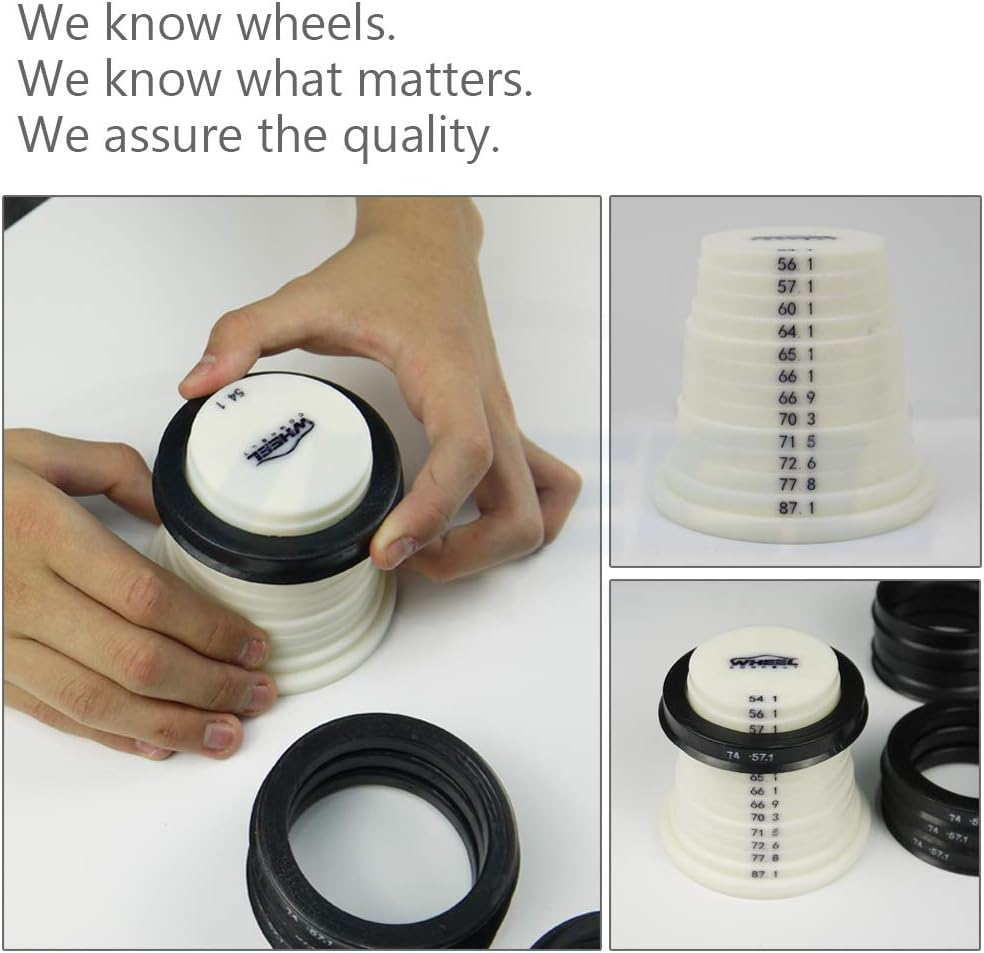 WHEEL CONNECT Hub Centric Rings, 77.8 to 71.5, Set of 4, ABS Plastic Hubrings, Fit Both Wheel CB 77.8 and 78.1Mm,O.D:77.8Mm I.D 71.50Mm. P image number 6