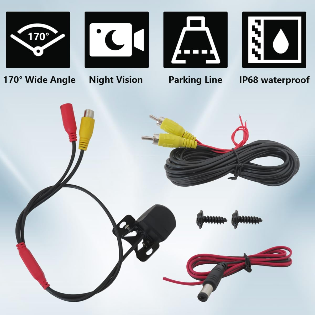 New 170&deg; Reverse Camera Waterproof Car Rear View Backup Parking Cam HD Night Vision image number 2