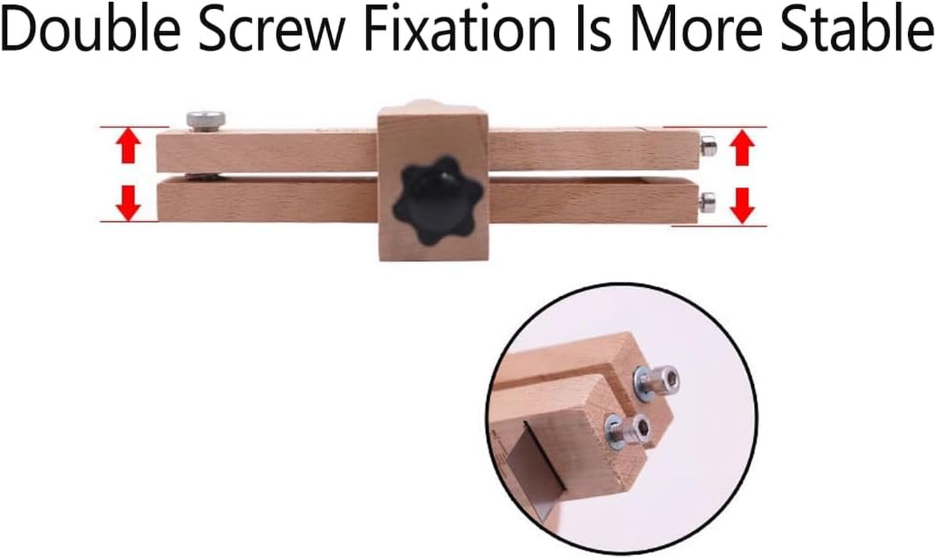 AIMALL Adjustable Leather Strip Cutter, Beech Wood Material, Belt Cutter with 5 Blades, Ruler Scale with Clear Engraving, Precise Adjustable Width for Leather and Strap Cutting image number 5