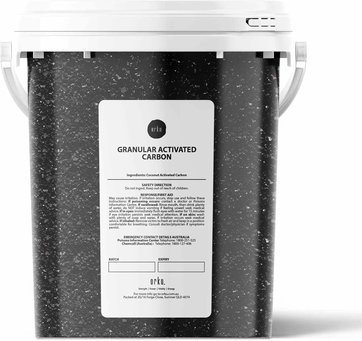 600G or 2.5Kg Bucket Granular Activated Carbon Tub GAC Coconut Shell Charcoal - Water Filtering Bulk image number 4
