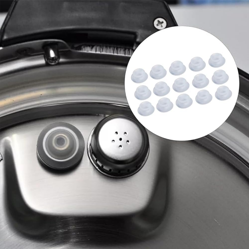 15Pcs Universal Replacement Floater Valves Silicone Gaskets,Electric Pressure Cookers Valves Seal Rings,Pressure Pots Accessories,Silicone Caps for Instant Pot,Pressure Cooker Parts and Accessories image number 4