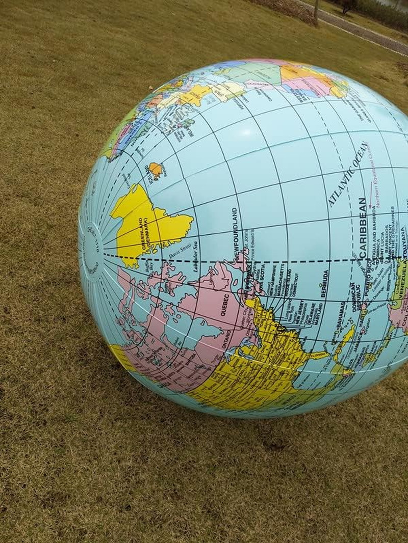 SWR 36 Inch Giant Inflatable Globe, Beach Ball, Children'S Geographic Spectrum (PVC) image number 3