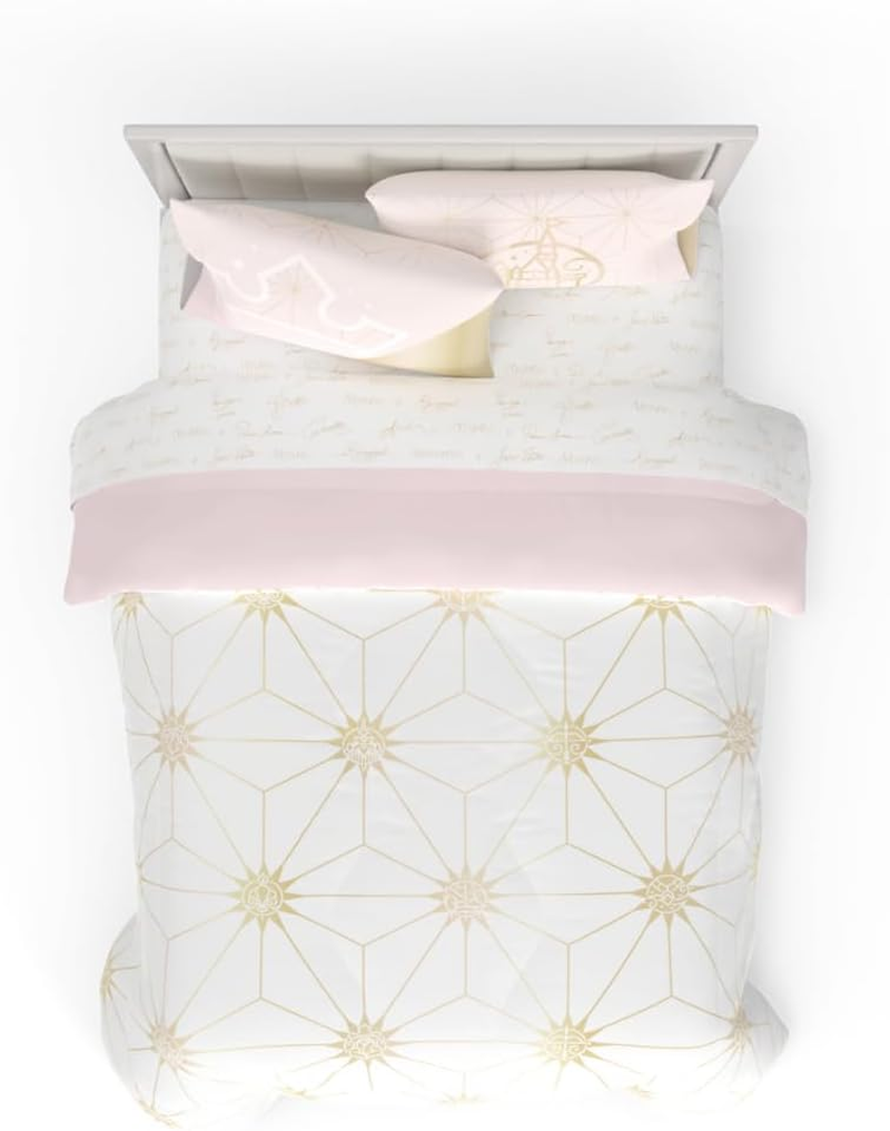 Franco Disney Princess Kids Bedding Super Soft & Cozy Comforter and Sheet Set, Twin, (100% Official Licensed Product)