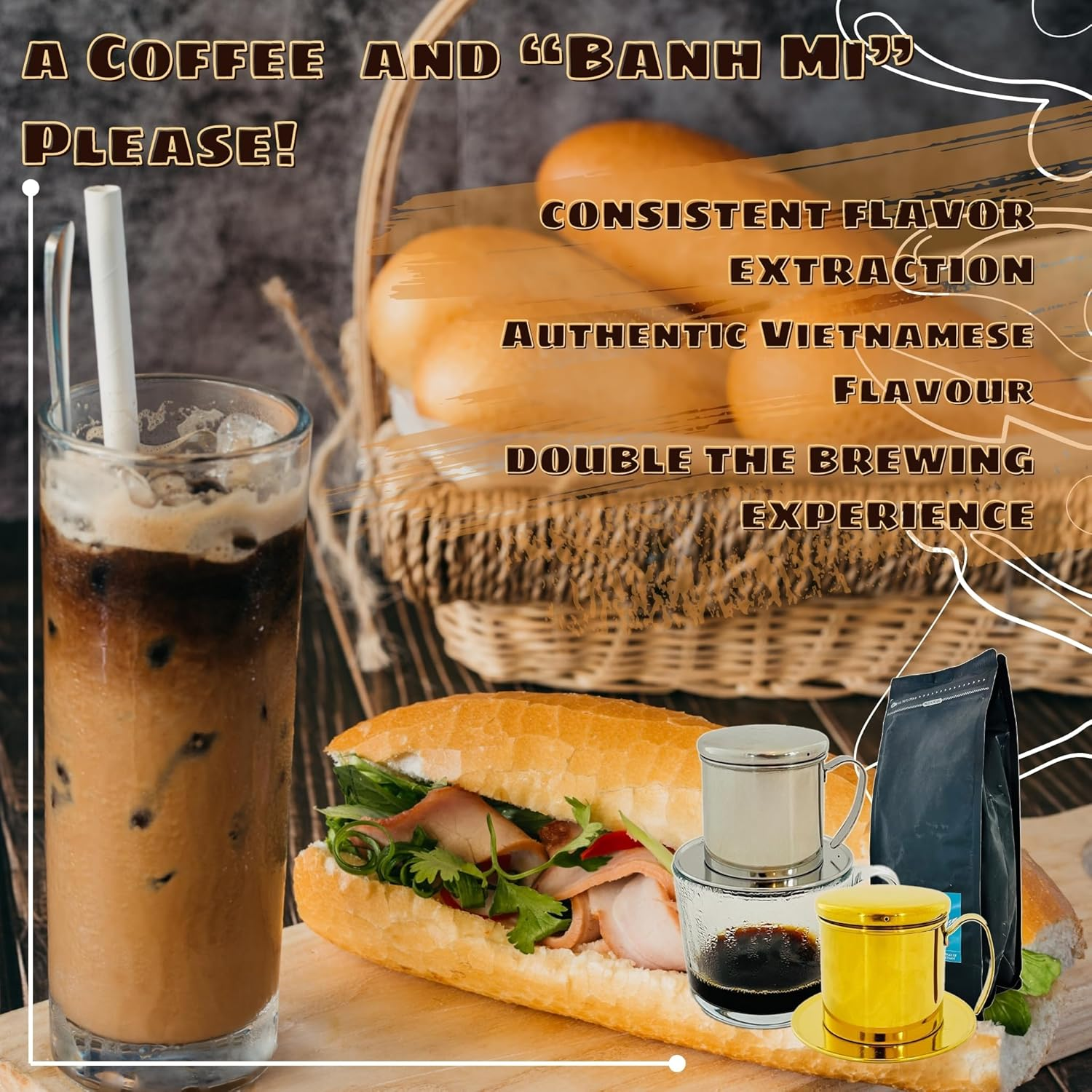 Vietnamese Coffee Phin Filter - Silver, Traditional Portable Stainless Steel Coffee Phin for Authentic Vietnamese Coffee Drip Brewing image number 2