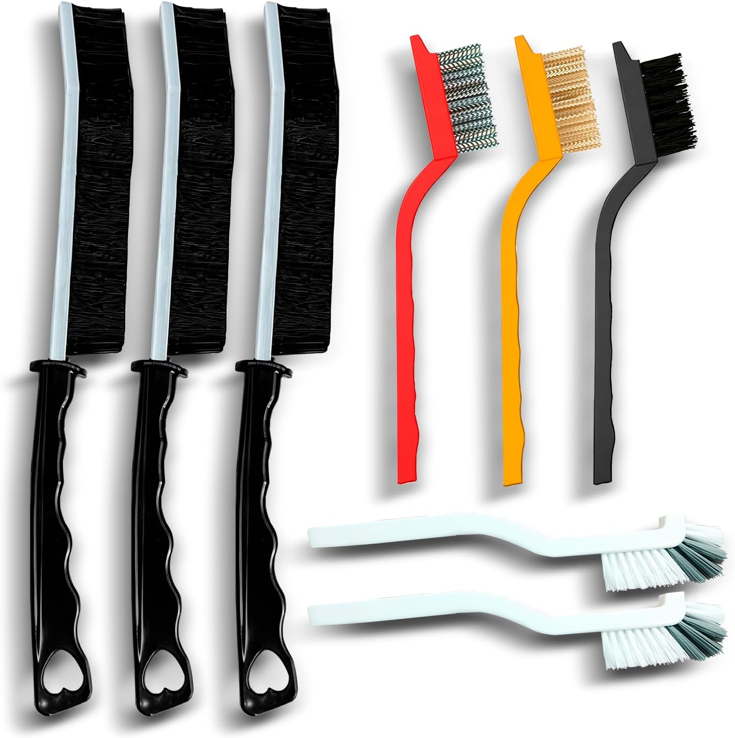 Shanghigh Crevice Cleaning Brushes - 8PCS Scrub Brush Toliet Cleaner, Grout Brush Set Clean Tools for Groove Corner, Home Essentials, Hard Bristle Cleaning Supplies for Kitchen, Bathroom and Toilet image number 6