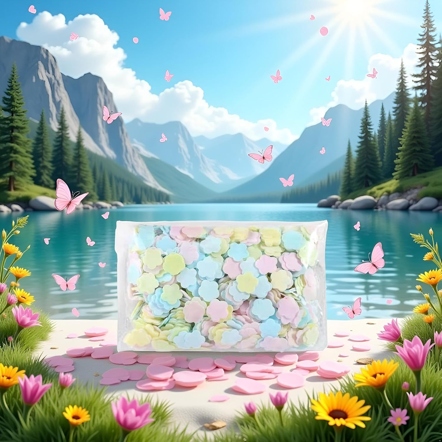 1000 Sheets Colorful Portable Disposable Paper Soap Portable Travel Hiking Washing Hand Bath Toiletry Paper Sheets Confetti Women Kids Soap ， Cleansers