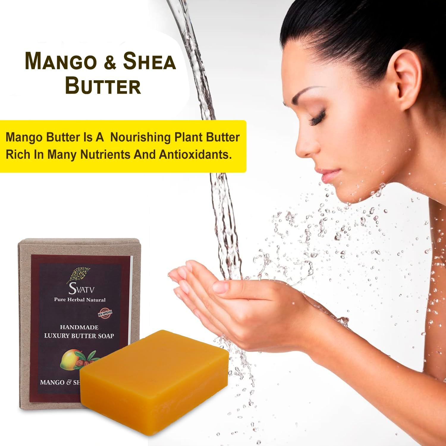 SVATV Handcrafted Soap with Natural, Soothing Herbs of Lemongrass & Patchouli, Moisturized Skin - Traditional Ayurvedic Herbal Body Soap Bars for Men & Women, All Skin Types 125G X2 Bars image number 5