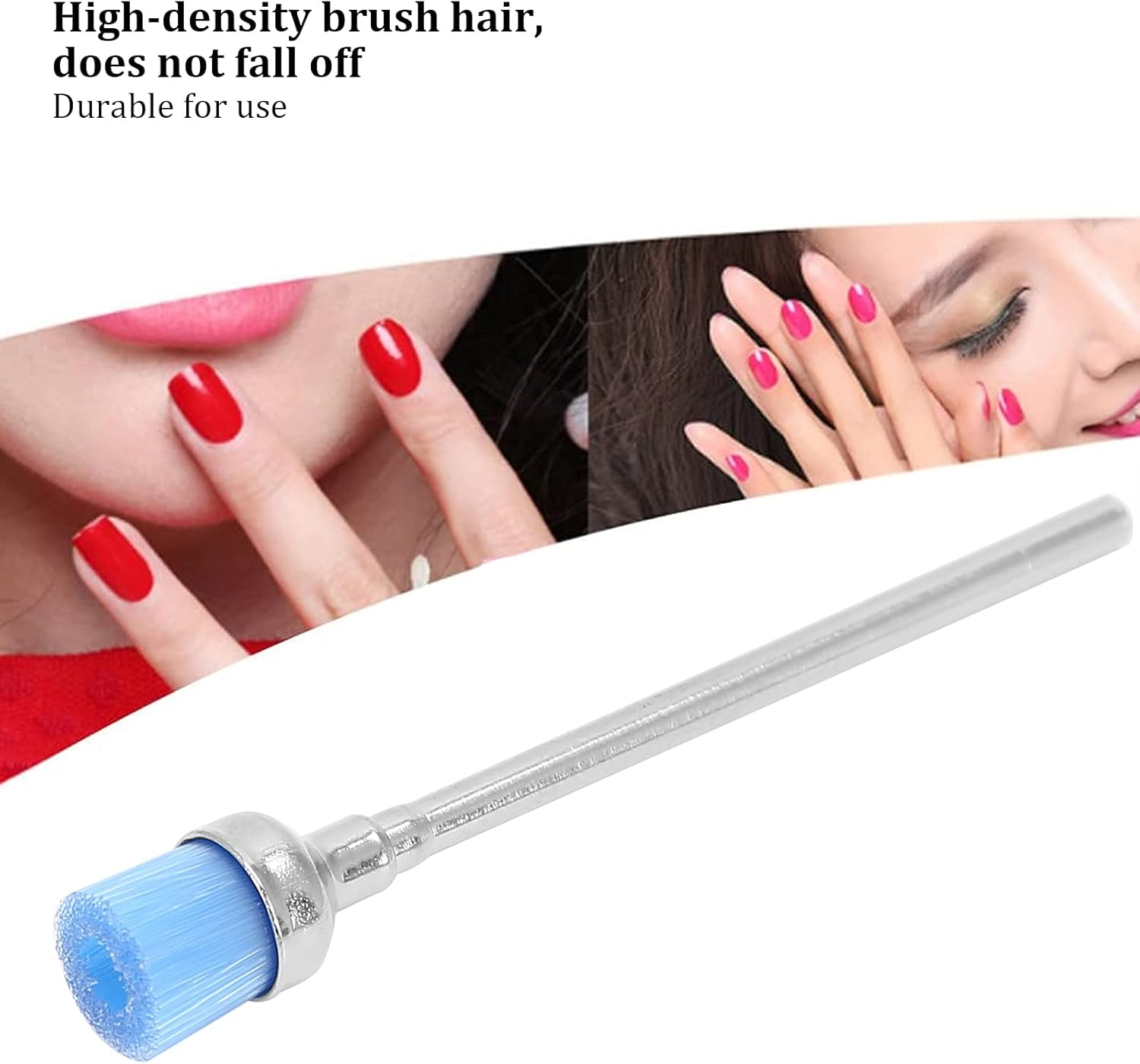 Nail Drill Bit Cleaning Brush, 100Pcs Nail Dust Brush Nail Drill Bit Cleaner Manicure Tool Accessory Manicure Tools (Blue) - Blue image number 5