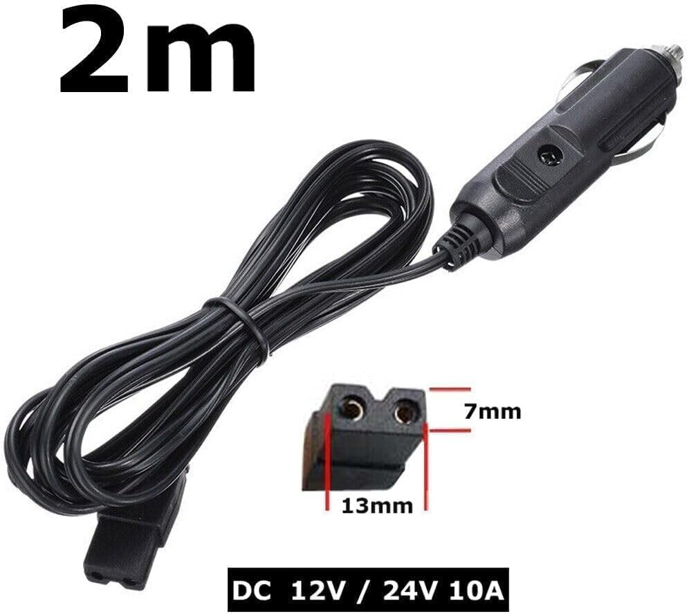 12V 2M Extension Cord Car Cooler Cool Box Fridge DC Cable Power Adapter, 12V Extension Cord Mini Refrigerator 2 Pin Lead Cable Plug Wire image number 5