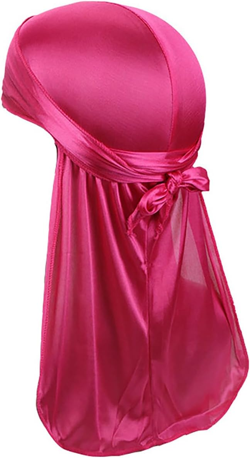 TOPTIE Silky Durag Headwraps, Extra Long Tail Wide Straps for 360 Waves Do-Rag