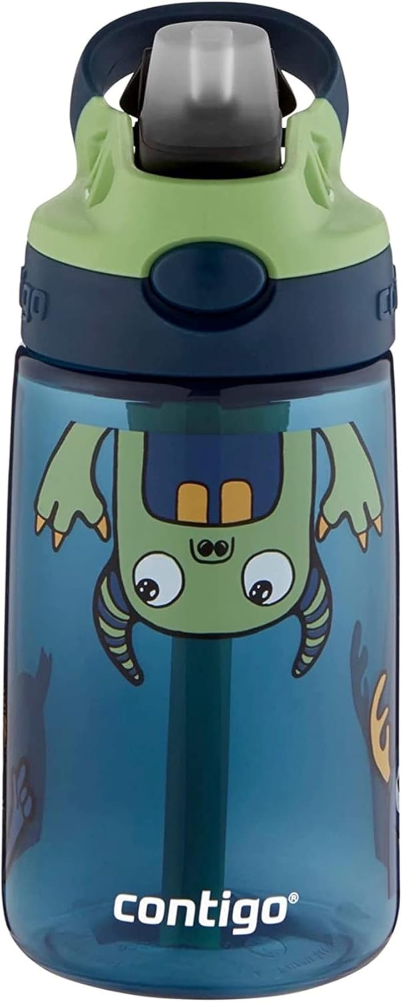 Contigo Kids Autospout Water Bottle, Monsters, 414Ml Capacity | Easy-Clean Lid Designed | Pop-Up Straw with Spill-Proof Valve Prevents Spills Even When Spout Is Open | Perfect for Children Aged 3 & Up image number 5