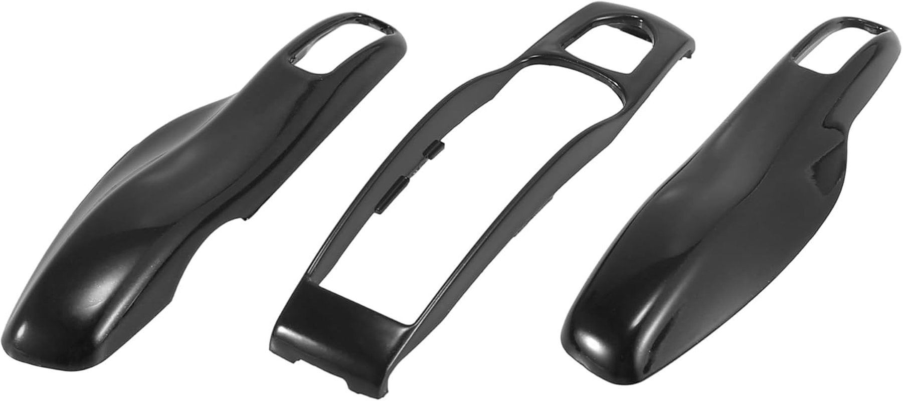 X AUTOHAUX 1 Set Gloss Black Car Remote Key Cover Key Fob ABS Case Cover Shell for Porsche Cayenne Panamera Macan - Black image number 6