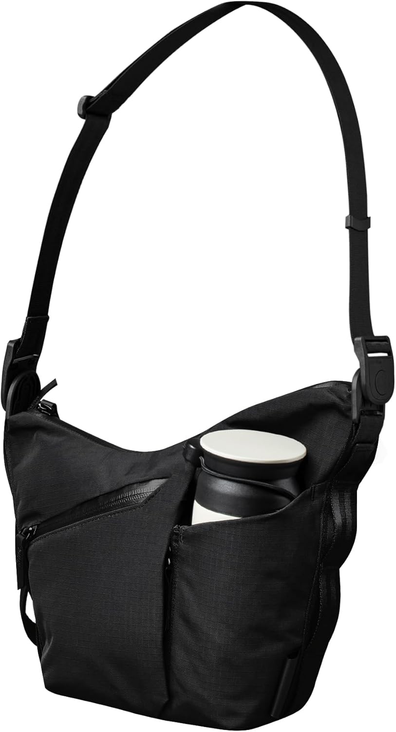 ALPAKA Flow Satchel Mini 2L - Crossbody Bag, Water Resistant Shoulder Bag, Expandable Bottle Pocket, YKK Zippers, Key Tether