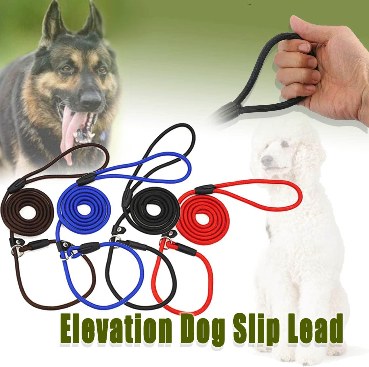 AIMALL Dog Training Correction Leash Lead Cesar Puppy Pets Millan Slip Nylon Rope - Durable Slip Rope Lead for Puppy and Pet Behavior Correction