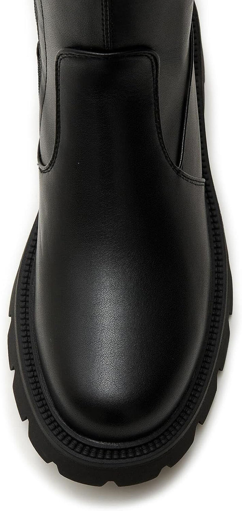 ZXHYZLZ Women'S Over-The-Knee Platform Boots High Stretch Thigh High Faux Leather Boots with Side Zipper Chunky Sole Fall Winter Shoes image number 1