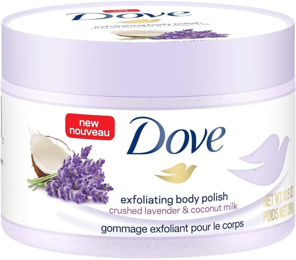 Dove Exfoliating Body Polish Crushed Lavender & Coconut Milk, 10.5 Oz (Pack of 2) image number 2