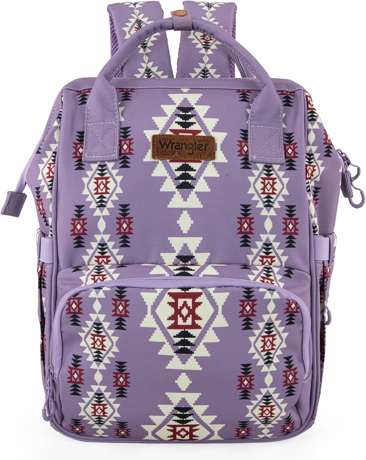 Montana West X Wrangler Aztec Backpack for Women Casual Daypack Travel Bags with Side Bottle Pockets - 3Pcs Light Pink image number 7