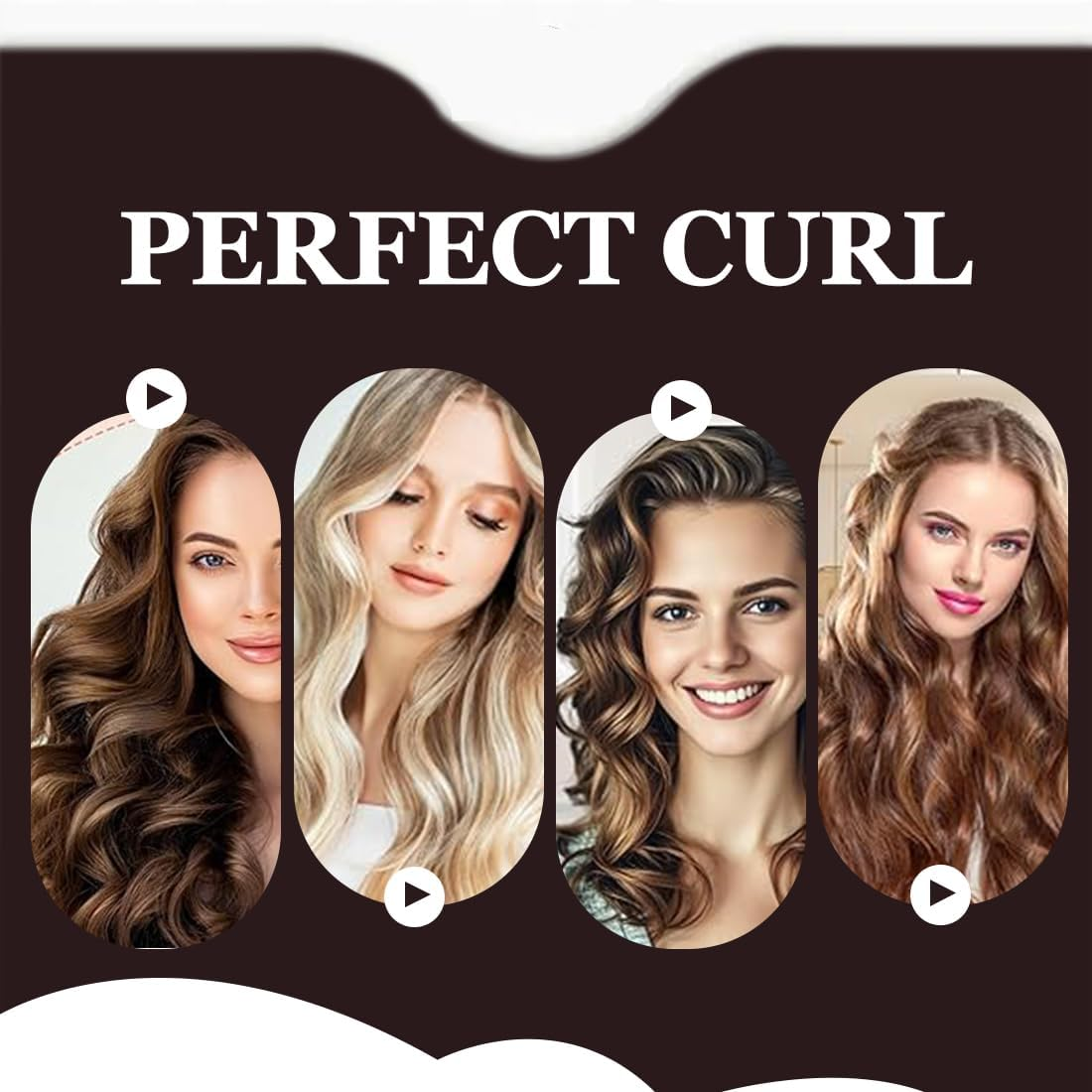 MEXRUMI Pack of 3 Heat-Free Hair Rollers, Hair Rollers, Overnight Blowout, Heatless Curls, Curls for Sleeping Styling Tool for Most Hair Types (Brown), Overnight Heatless Curls Blowout Rods image number 4